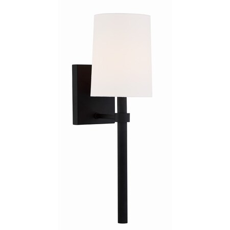 Crystorama Bromley 1 Light Black Forged Wall Mount BRO-451-BF